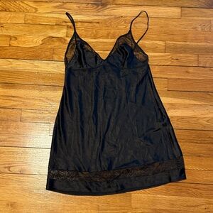 Victoria's Secret Black Chemise with Adjustable Straps